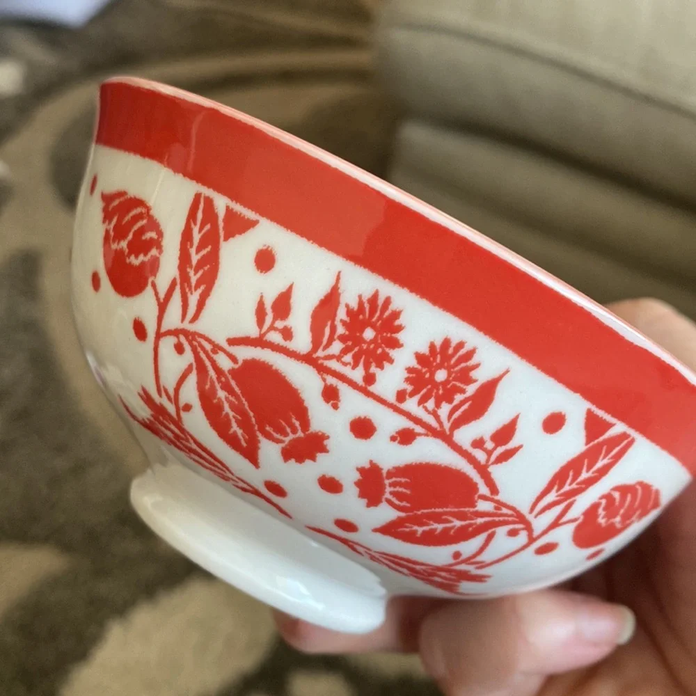 Patina Vie Orange White Ceramic Small Dip Bowls 2pc Set